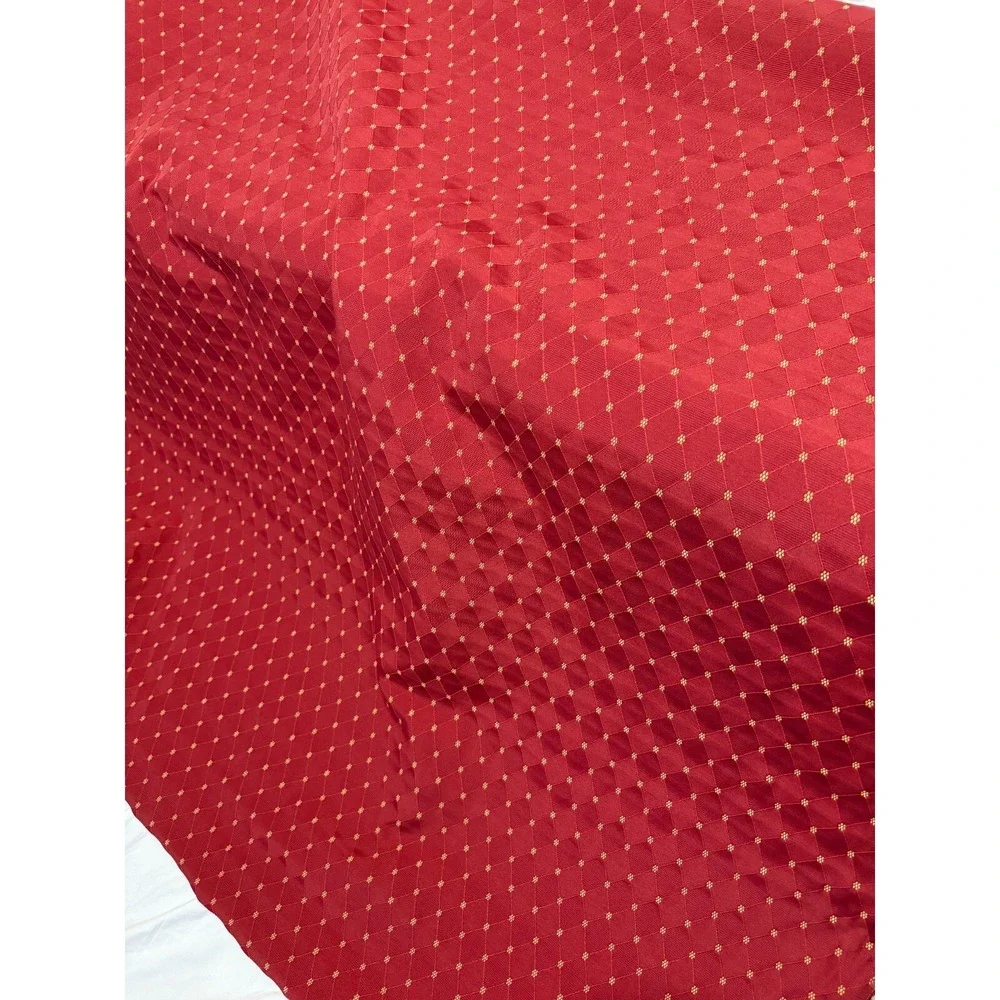 Red Elegant 5 yards+  Embroidered Upholstery Fabric Statue OFF Bolt 55